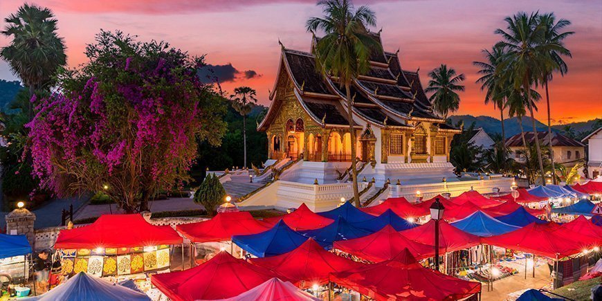 Night market in Luang Prabang, Laos