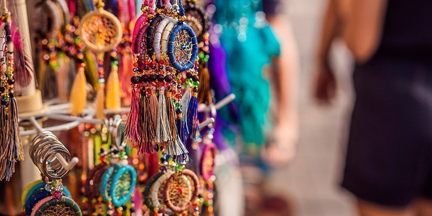 Souvenirs at the Ubud Arts Market in Bali