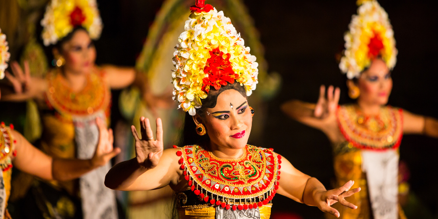 Traditional legong dance in Ubud, Bali