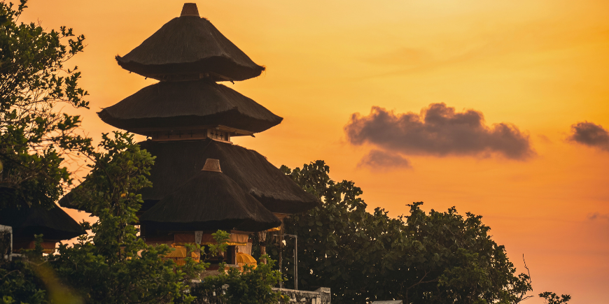 Uluwatu Temple at sunset