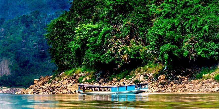 Cruise boat on the Mekong River