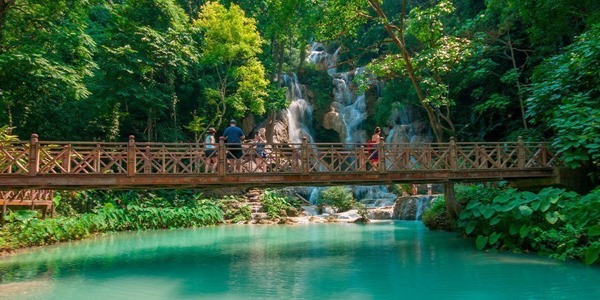 Kuang Si waterfall in Luang Prabang, Laos