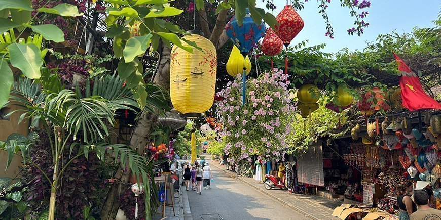 Charming street in Hoi An, Vietnam