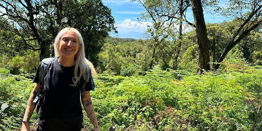 Catriona in the rainforest 