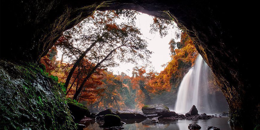 Haew Suwat Waterfall in Khao Yai National Park, Thailand