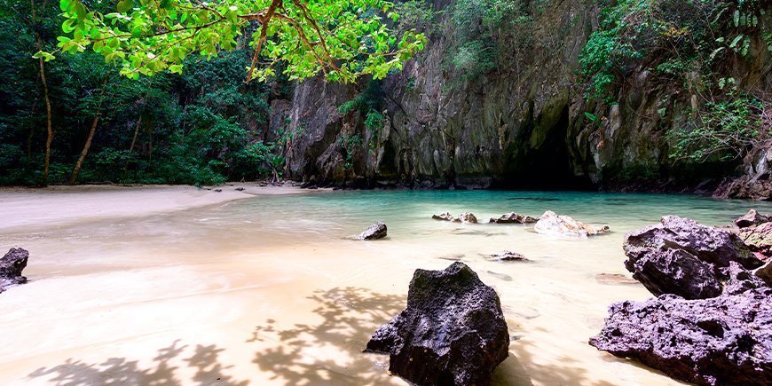 Emerald cave on Koh Mook