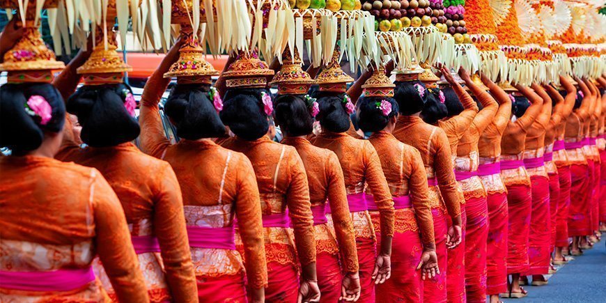 Galungan procession in Bali