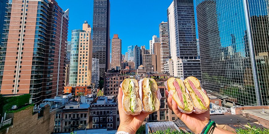 bagels for breakfast in New York