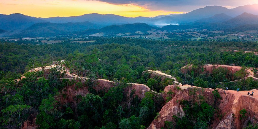 Sunset over Pai Canyon in Northern Thailand