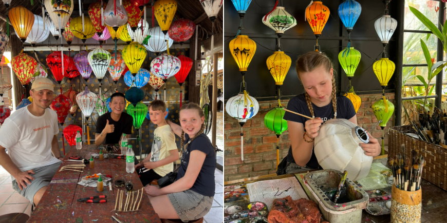 We make lanterns and decorate them