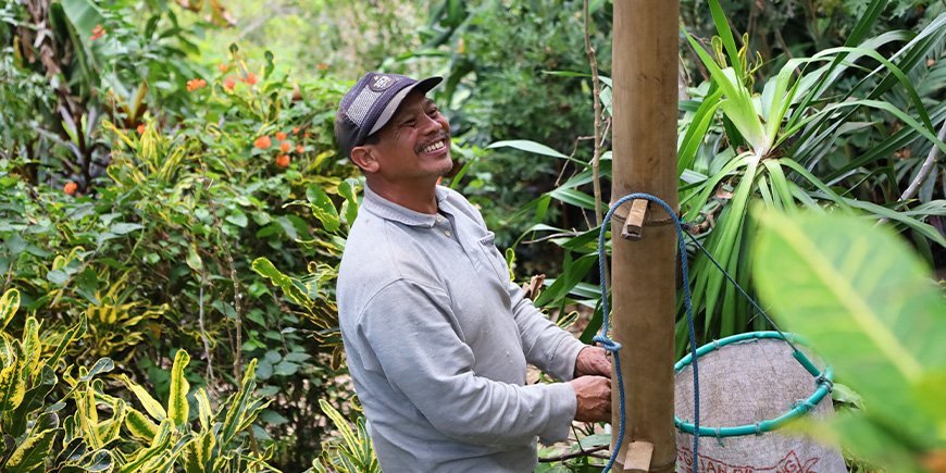 A local farmer in Bali