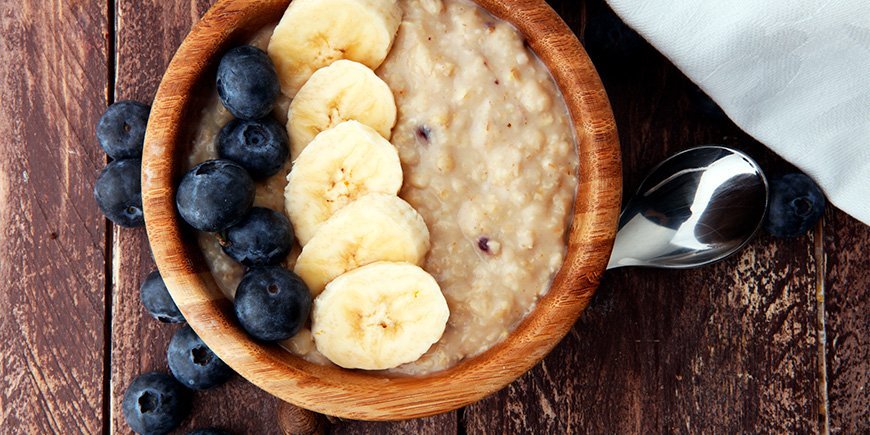 oatmeal with fruit on top