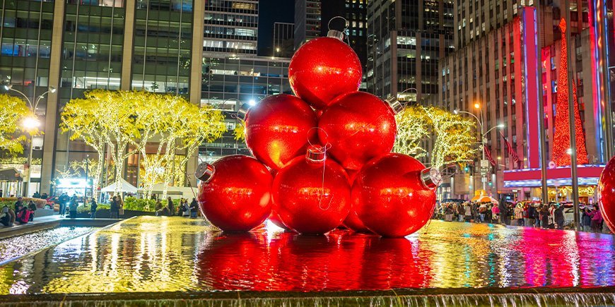 Christmas decorations in New York