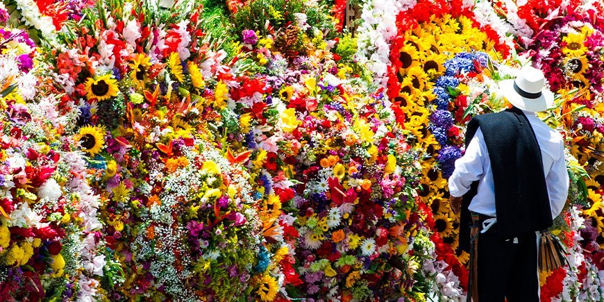 Flower festival in Colombia