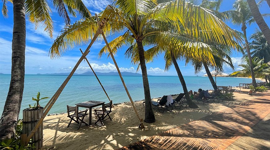 The beach on Koh Samui in July