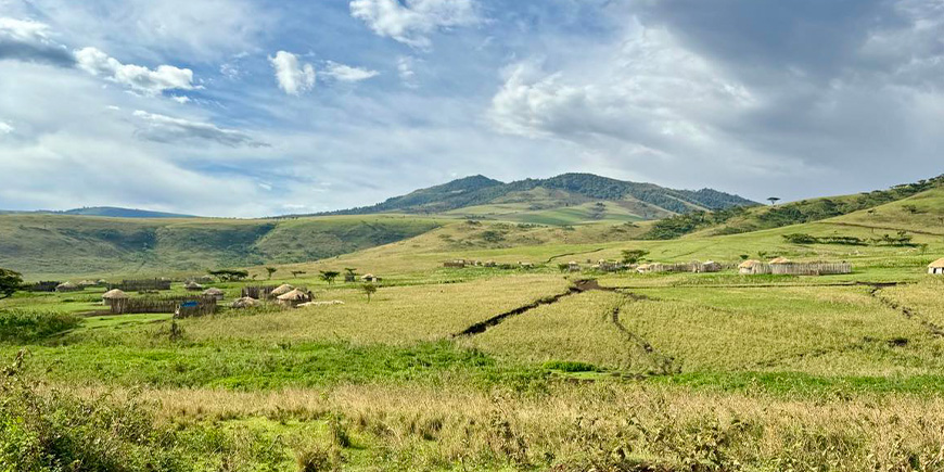 Driving through the highlands of Tanzania