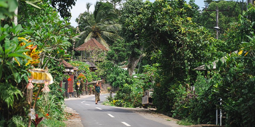 Quiet road in Bali