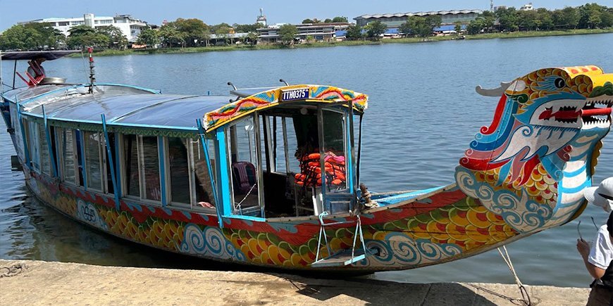 Boat on the Perfume River in Hue, Vietnam